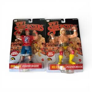 🔥WWE LJN RETRO SUPERSTARS JOHN CENA & HULK HOGAN BLACK CARD CHASE (RARE)🔥